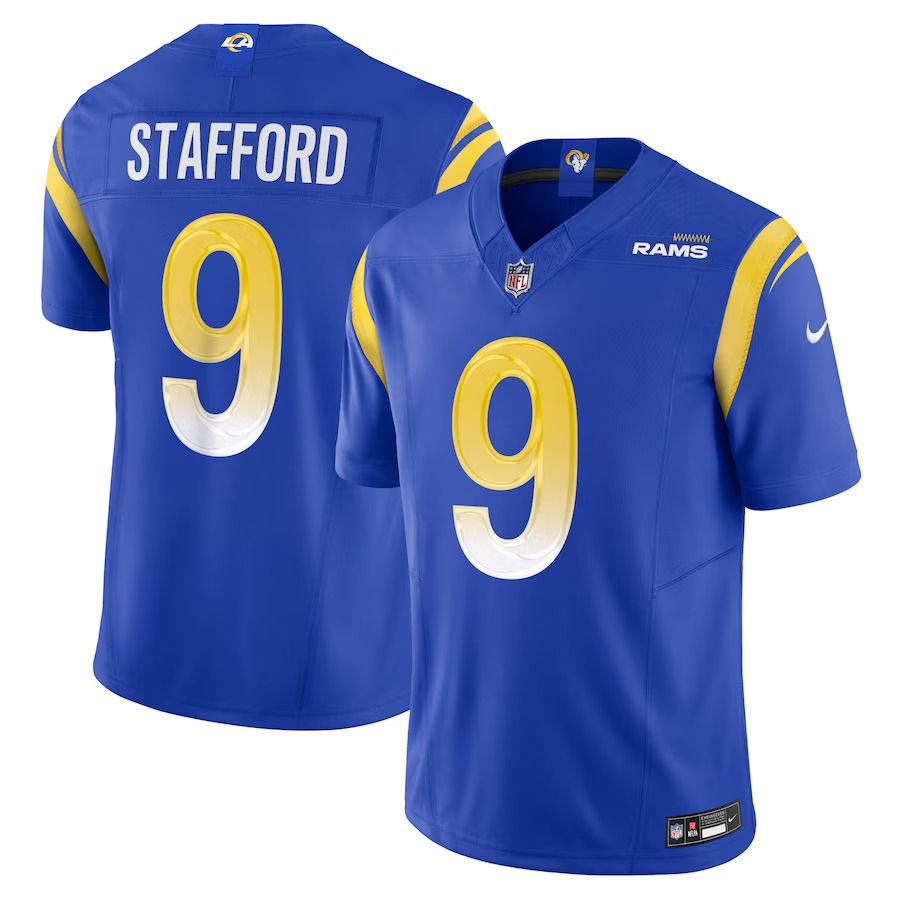 Men Los Angeles Rams 9 Matthew Stafford Nike Royal Vapor F.U.S.E. Limited NFL Jersey